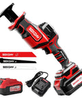 Beast 20V Max Brushless Cordless Recip Saw With LED Light 3100 RPM 5Ah Battery And Fast Charger Includes Multi Blades