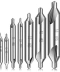 Heavy Duty Center Drill Bit Set 7 Piece M2 High Speed Steel Countersink Bits With 60 Degree Point For Metal Lathe Wood And Metalworking Includes Sizes 1.0 1.5 2.0 2.5 3.0 4.0 5.0 For Precise Holes