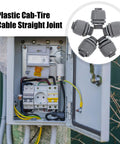 Heavy Duty Flexible Conduit Connectors NPT Three Quarter Inch PVC Pipe Couplers 5 Pack in electrical junction box