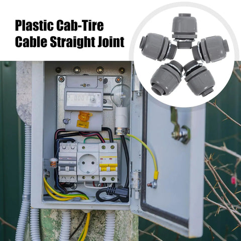 Heavy Duty Flexible Conduit Connectors NPT Three Quarter Inch PVC Pipe Couplers 5 Pack in electrical junction box