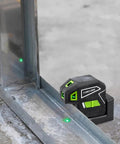 5 Point Green Laser Level With Self Leveling Dots And Magnetic Base, Plumb Up And Down Beams, 131 Foot Range, Includes 2 AA Batteries And Pouch, Pro Grade DIY Favorite For Quick, Accurate Layouts From Floor To Ceiling on metal stud