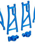 Traxxas Revo True Track Rear A Arm Conversion Kit Blue Beefed Up Durability Bolt On Upgrade Replacing Weak Stock Parts