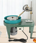 Faceting And Polishing Machine For Jewelry 180W Jade Grinder with 6 Inch Disc, Green Cast Iron Body, Adjustable Manipulator
