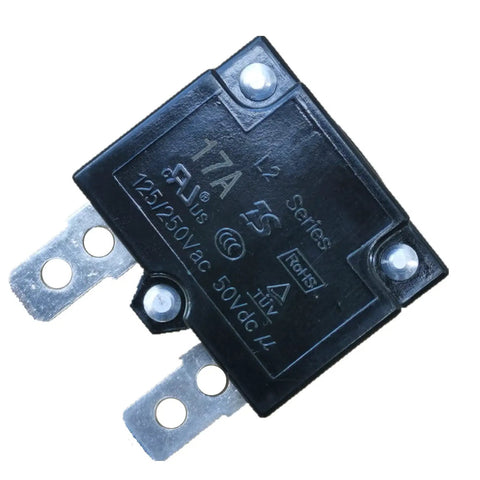 Two Pack 17A 125 To 250Vac 50Vdc Automatic Reset Relay Fuse Therma Switch Circuit Breaker for Kids Ride On Toy Cars