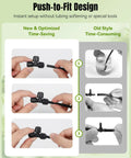 Pawfly 40-piece push-to-fit irrigation fittings kit for 1/4 in tubing; black plastic tees, couplings, elbows, end plugs