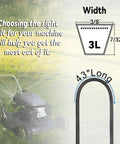Diagram of Beefy Three-Eighths Inch By Forty-Three Inch Lawn Mower Drive Belt Replacement 532185476 185476 with lawn background