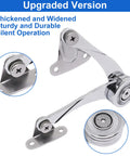 Badass 2 Pack Toy Box Hinges With Butter Smooth Soft Close Action And Ultra Strong Lid Stay Struts, silver hydraulic damper for cabinets.
