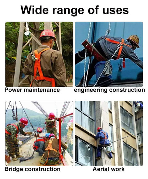 Wide range of uses for Self Retracting Lifeline For Construction On The Job Site Heavy Duty Fall Protection Yoyo Harness
