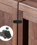Heavy Duty Stainless Steel Straight Brackets 40 Pack To Nail Down Bed Frames And Shelves Matte Black Corner Plates on wooden cabinet edge.