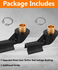Jerbor 2-pack brass ATV gear shifter rod linkage bushings with two circlips