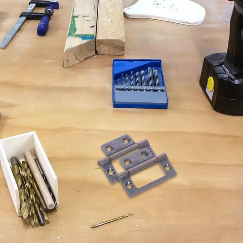 Front view of SOPOTUTU 10pcs heavy-duty cabinet hinges, stainless steel, silent bearing for kitchen or wardrobe doors
