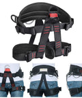 Outdoor Tree Climbing Safety Belt Harness Heavy Duty Nylon Webbing With High Tensile Stitching 300 Kg Capacity Large Size