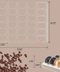 Dimensions of Two Pack Coffee Pod Holder Tray For Vertuoline Capsules, Grab And Go Drawer Organizer That Holds Up To 60 Pods, Clear Countertop Caddy