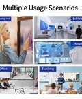 Multiple usage scenarios of 15.6 Inch Capacitive Multi-Touch Industrial Monitor With 16:9 FHD 1920x1080, Built-In Speakers, USB, VGA And HDMI Ports, Plug And Play Digital Signage Player For Advertising Great For Kiosks, Retail Signage, Trade Shows And Control Rooms in shopping mall, exhibition, hospital, office, teaching settings.