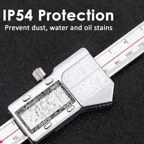 Digital Double Hook Depth Caliper With 6 Inch Base IP54 Waterproof Stainless Steel Depth Gauge electronic tool with LCD display
