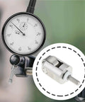 Dial Indicator Roller Tip For M2.5 Point Measuring Head With 10mm Smooth Roller, Precision Contacting Tip For Machinists, Durable Head For Accurate Readings In Mechanical And Manufacturing Setups, shown on dial indicator