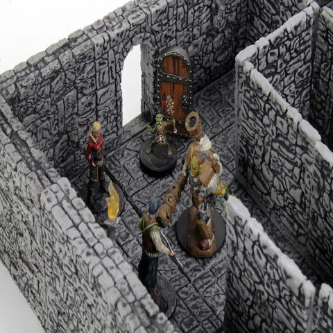 Miniatures in Warlock Tiles Expansion Dungeon Tiles II Full Height 2-Inch Stone Walls Plug-And-Play Clips Immersive Modular Grid