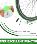 Diagram showing Two Roll Bike Tire Liners Set for Road and Mountain Rides Puncture Proof TPU Inner Tube Protectors in wheel application.