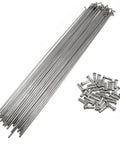 Stainless Steel Bicycle Spokes 260mm 10.2 Inch 14G For Mountain And Road Bikes Includes 14mm Spoke Caps Ultra Durable Rust Resistant MTB Spokes Set Of 36