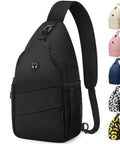Crossbody Sling Bag For Women And Men With Convertible Shoulder Strap Casual Travel Chest Pack Built For Hiking And Outdoor Adventures Lightweight Everyday Carry For Work School And Weekend Getaways Black and other colors