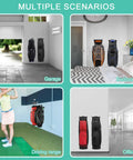 Wall Mounted Golf Bag Rack For Two Bags Space Saving Garage Organizer With Heavy Duty Welded Joints And Locking Bracket in various settings