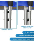 Rock Solid Built Tough Trampoline Enclosure Curved Replacement Poles with mounting hardware and eye-bolt assembly.