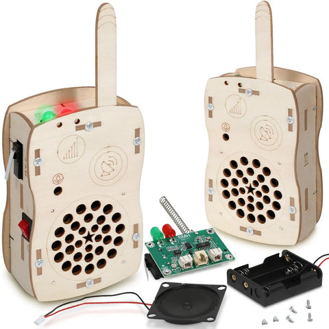 Rad Do It Yourself Science Kit Walkie Talkies For Kids Aged 8 To 12 Educational STEM Toy Set with unassembled parts