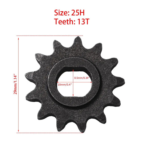 Upgraded 25H Chain 13T Motor Sprocket Master Link Replacement For Razor Dirt Rocket Bikes MX500 MX650 SX500 RSF650 MY1020