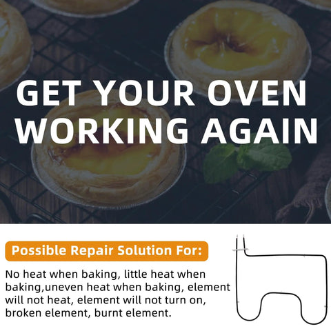 Lower Oven Bake Element 7406P428 60 Replacement For Maytag Kenmore Whirlpool Electric Range Oven 240V 2585W Fits W10310271 WP7406P428 60VP