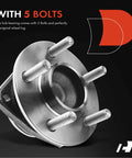 Front And Rear Wheel Bearing And Hub Assembly Set For Dodge Charger Challenger 2015 2020 And Chrysler 300 2015 2020 RWD 5 Lug Pre Greased For A Smooth No Fuss Ride And Easy Maintenance 4 Piece