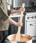 Heavy Duty 36 Inch Wooden Cooking Paddle For Mixing Stirring Brewing Grillin And Boilin Crawfish Sauces Stews And Soups Made From Unstained Natural Wood For A Chemical Free Safe Kitchen Tool used in a large pot