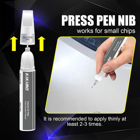 BMW Alpine White 300 Touch Up Paint Kit For BMW Cars No Fuss Two In One Scratch Repair With Pen Tip And Brush Color Matched