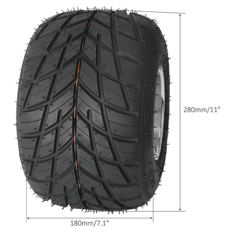 11x7.10-5 knobby tire for 28 Inch Rear Axle Complete Kit With Foot Brake, 428 Chain Sprocket for 110cc-150cc ATVs Go Karts Buggy