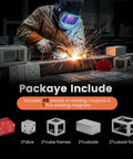 Person welding with 50 Piece Welding Practice Kit With Steel Coupons, Magnetic Clamp, Gloves, Dice Cube for beginners