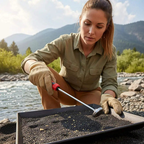 Handheld Prospecting Magnet For Gold Panning And Black Sand Cleanup With Magnetic Pickup Tool And 8 Lb 16 Lb 35 Lb 50 Lb Or 75 Lb Pull Strengths For Fast Pay Dirt Separation For Quick Clean Gold Recovery