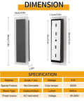 Dimensions and specifications of 2 Pack Outdoor Wall Light LED 8W Long 11.8 Inch Black Metal Modern Exterior Lighting Fixture With Frosted Acrylic Waterproof Porch Sconce Brightens Patio Garage Front Door Entryway Hallway.