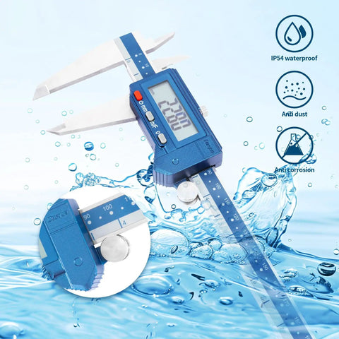 12 Inch Digital Caliper Pro Grade Shop Ready Stainless Steel IP54 Water Resistant With Large LCD Display
