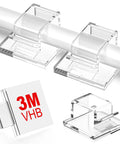 100 Pack Clear Cable Clips For Wires On Wall With Super Sticky Adhesive Easy Peel Cord Organizers For Cable Management