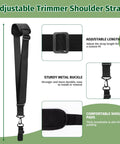 Upgraded Ergonomic Weed Eater Handle With Non Slip Grip Adjustable Shoulder Harness And Bracket Clamp.
