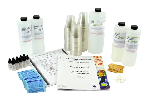 Hands-On Chemistry Reaction Rates Lab Kit With Heat, Concentration, Catalysis And Surface Area Experiments For Up To 10 Groups, complete set