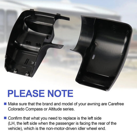 RV Awning Idler Cover Replacement For Non Motor Left End Cap Compatible With Carefree Colorado Compass Altitude