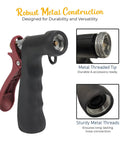 Heavy-Duty Industrial Hose Nozzle For Hot Or Cold Water Sprays Pro-Grade All-Purpose Wash Attachment Up To 160F Built Tough For Car Wash, Workshop, And Yard Tasks Durable Zinc Alloy Body With Versatile Spray Options metal threaded tip