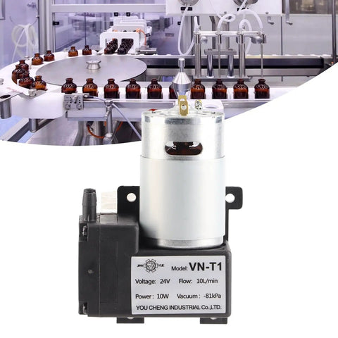 Totally Quiet DC Vacuum Pump VN T1 Workhorse With 81KPa Suction For Industrial Use Electronics And DIY Projects 10L Per Minute Flow 12V 24V Electric Drive Ideal For Pipeline Gas Systems, 24V model