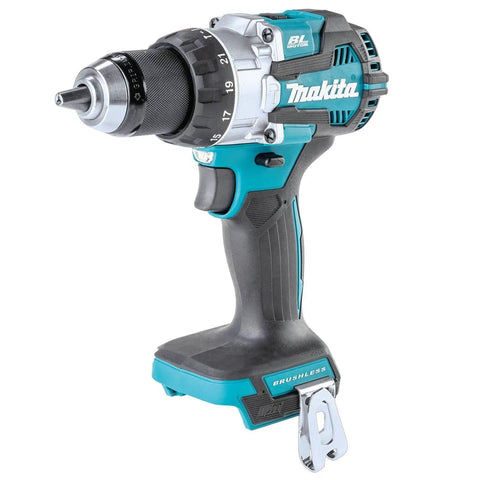 18V LXT Brushless Cordless Hammer Drill from the 2 Piece Combo Kit with 5.0Ah Batteries, pro grade motor visible.