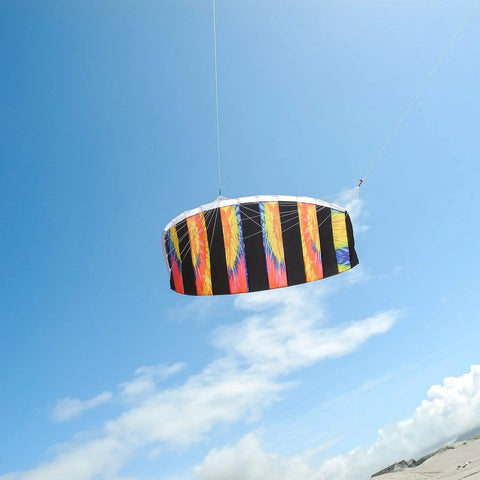 Dual Line Stunt Parafoil Kite With Tie Dye Style No Assembly Required, Easy To Fly And Fun, Weather Resistant Ripstop Fabric, 62 Inch Wide Wing Span