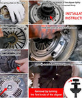 Must Have Clutch Alignment Tool Kit For Most Cars And Light Trucks Universal Single Disc Alignment Plates With Plastic Sleeves Easy Flywheel Alignment DIY Gearhead Favorite For Auto Repairs in use during installation steps