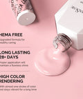 HEMA Free Gel Nail Polish 0.5 Fl Oz Thick Beige Pink Soak Off UV Nail Polish Non Toxic Long Lasting Low Odor Safe For Sensitive Nails