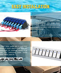 Beefy 8 Gang Marine Rocker Switch Panel Waterproof 12 24V Prewired Aluminum Toggle Switch With LED Indicator Multi Function