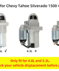 Chevrolet Silverado Tahoe Suburban Starter High Torque V8 4.8L 5.3L 2003-2008 Compatible With Chevy Avalanche Trailblazer