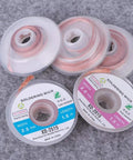 Copper Core Solder Wick Desoldering Braid in 1.5mm, 2.0mm, 2.5mm widths on reels for electronics repair and PCB rework.